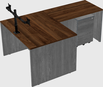 L-shaped office desk