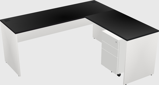 L-shaped office desk