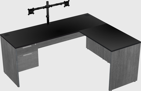 L-shaped office desk