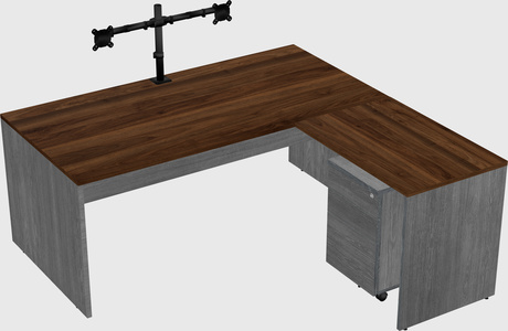 L-shaped office desk