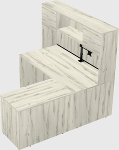 L-shaped office desk