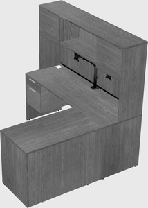 L-shaped office desk