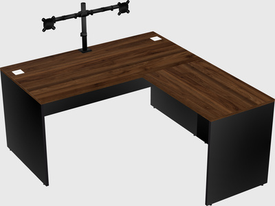 L-shaped office desk