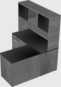 L-shaped office desk