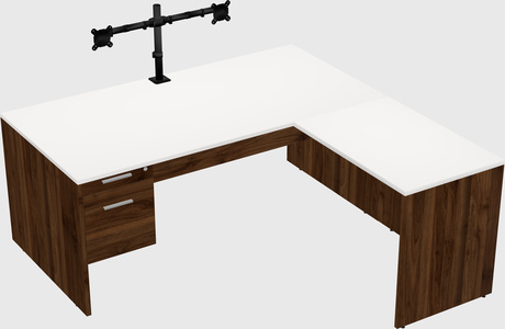 L-shaped office desk