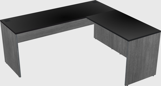 L-shaped office desk