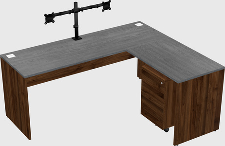 L-shaped office desk