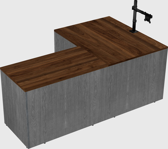 L-shaped office desk