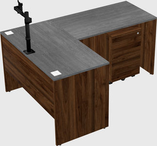 L-shaped office desk