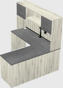 L-shaped office desk