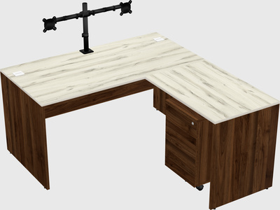 L-shaped office desk