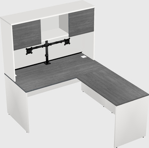 L-shaped office desk