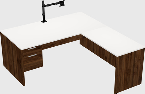 L-shaped office desk