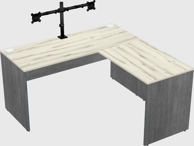 L-shaped office desk