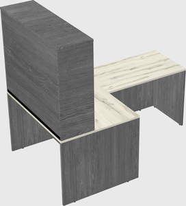 L-shaped office desk