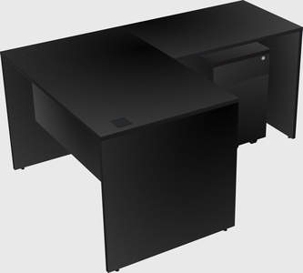 L-shaped office desk
