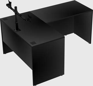L-shaped office desk
