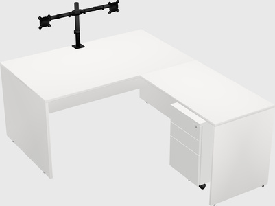 L-shaped office desk