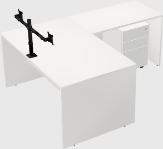 L-shaped office desk