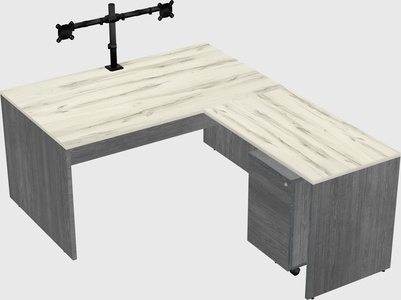 L-shaped office desk
