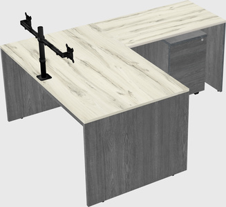 L-shaped office desk