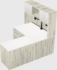 L-shaped office desk