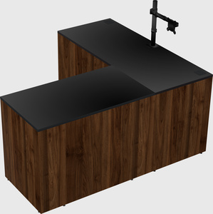 L-shaped office desk