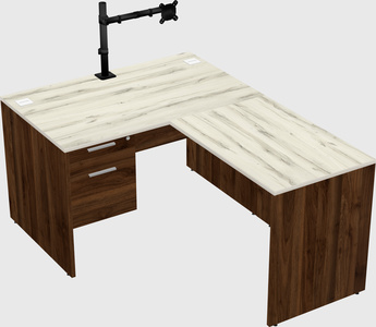 L-shaped office desk