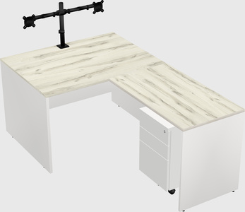 L-shaped office desk