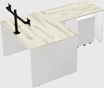 L-shaped office desk