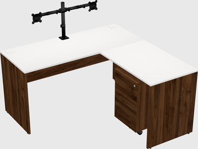 L-shaped office desk