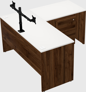 L-shaped office desk