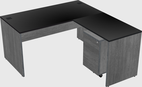 L-shaped office desk