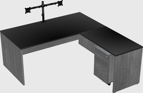 L-shaped office desk
