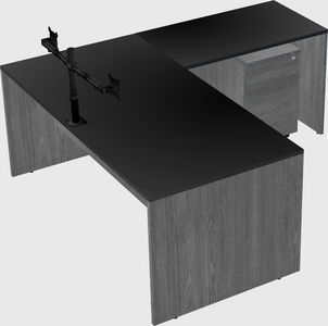 L-shaped office desk