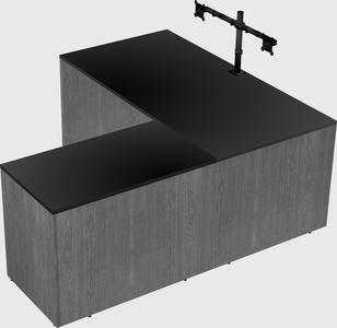 L-shaped office desk