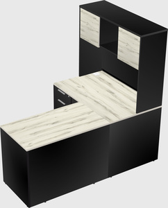 L-shaped office desk