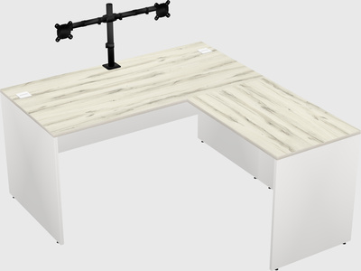 L-shaped office desk