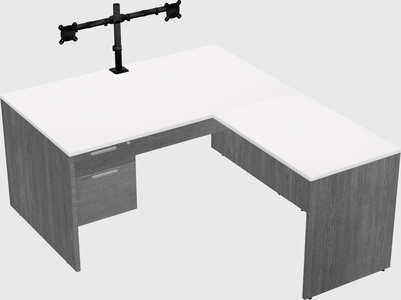 L-shaped office desk