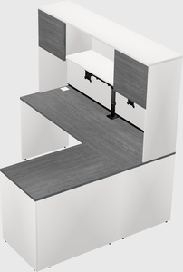 L-shaped office desk