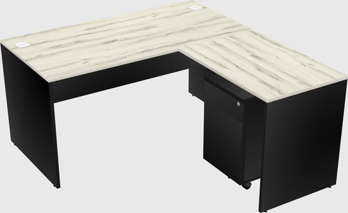 L-shaped office desk