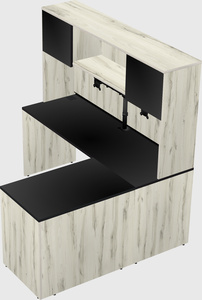 L-shaped office desk