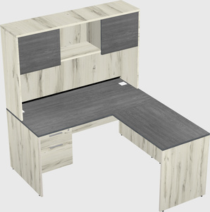 L-shaped office desk