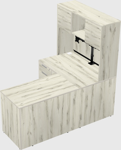 L-shaped office desk