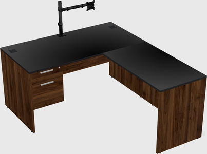 L-shaped office desk
