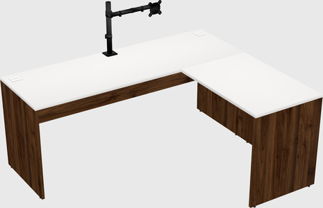 L-shaped office desk
