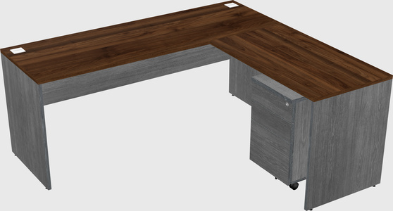 L-shaped office desk