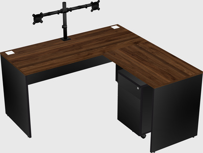 L-shaped office desk