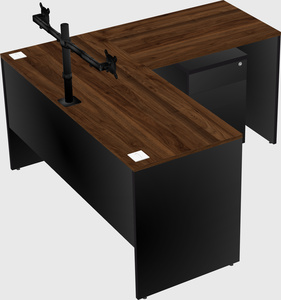 L-shaped office desk