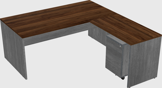 L-shaped office desk